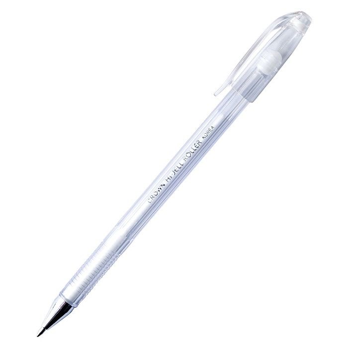 Ручка гел. CROWN 0,7 мм белый пастель, HJR-500P/б - фото 11627
