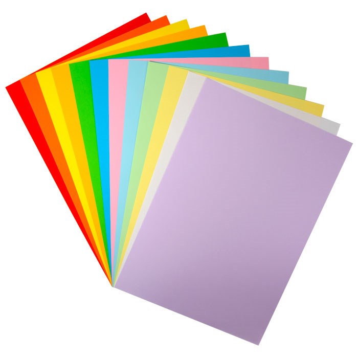 Бумага цветная 2-стороняя офсетная Каляка-Маляка А4, 12 цветов 12 листов, 80 г/м2 в папке,БЦТКМ12 - фото 17452