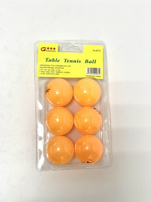 Набор мячей для наст.тенниса 6 шт. под пластиком, УД25770-15 - фото 19574