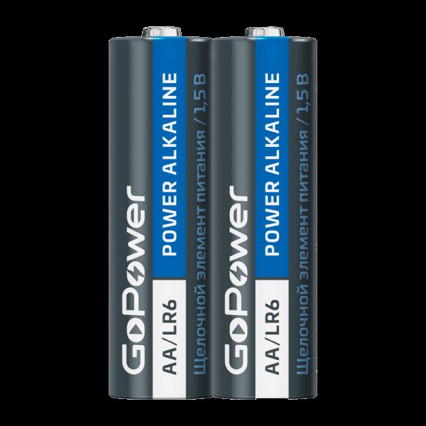 *Батарейка 2 шт GoPower LR6 AA Shrink 2 Alkaline 1.5V (2/40/800), 00-00015599 00-00015599 - фото 22421