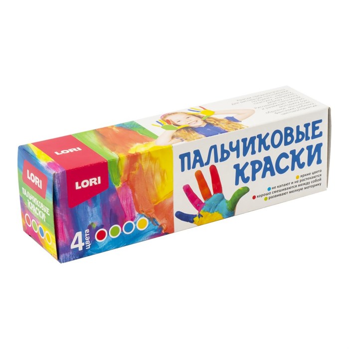 Пальчиковые краски 4 цв. по 40 мл., Пкр-005 Пкр-005 - фото 25214