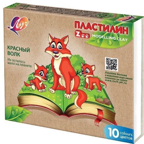 Пластилин Луч ZOO 10 цветов 150 г ассорти, 29С 1721-08 29С 1721-08 - фото 26426