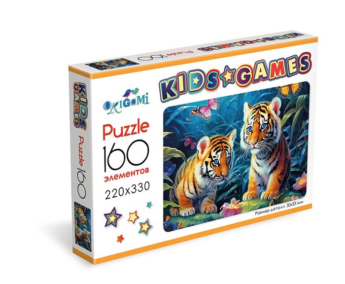 Пазл 160 дет Тигрята Kids Games, 08558 08558 - фото 26538
