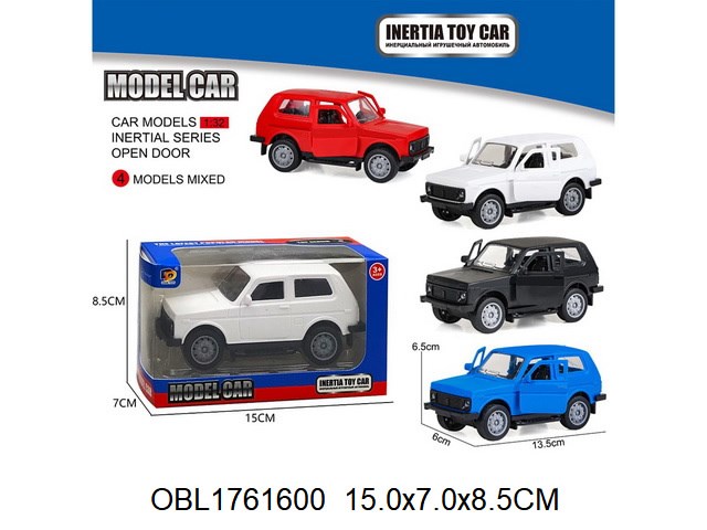 Машина инерция нива 13,5 см  4 цвета в кор., DD2804-1 DD2804-1 - фото 26699