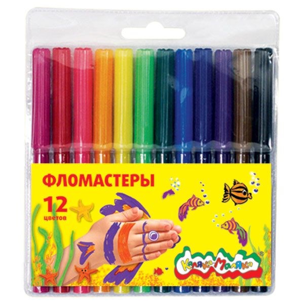 Фломастеры Каляка-Маляка 12 цветов,ФКМ12 ФКМ12 - фото 27275