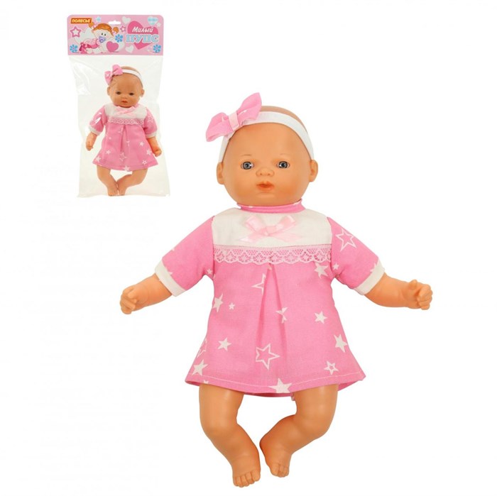 Пупс мягконабивной "Милый" (28 см) в платье (в пакете),71699 71699 - фото 27409