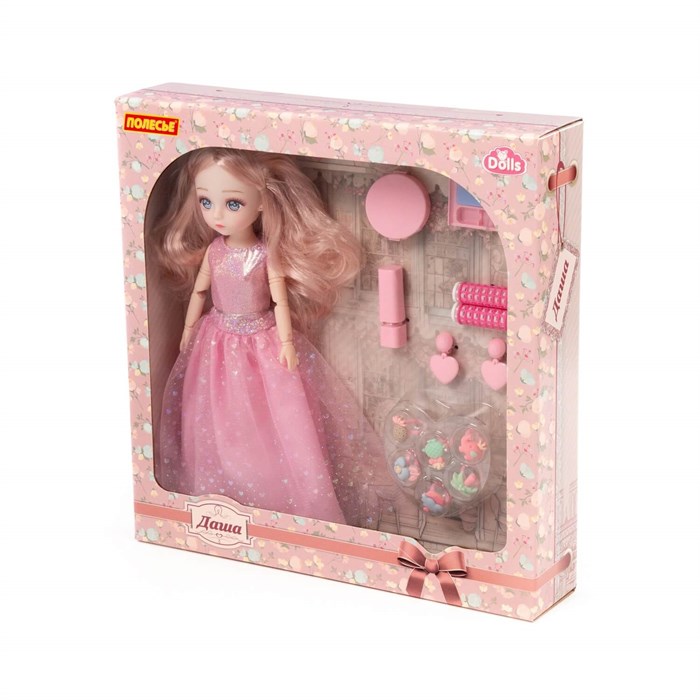 Кукла "Даша" (29 см) у парикмахера + аксессуары (8 элементов)в кор., 03014 03014