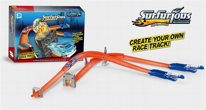 Трасса с пусковым механизмом+1 машинка в кор., 8899-12 8899-12 - фото 27575