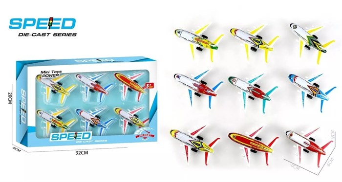 Набор самолетов 6шт металл в кор., BL5502-14A BL5502-14A - фото 27633