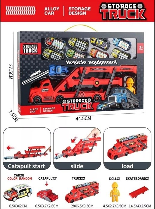Автовоз с машинками раскладной в кор., 24-19 24-19 - фото 27645