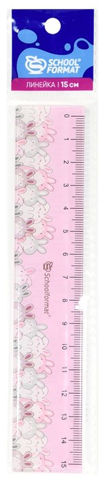 Линейка, пластмассовая, Schoolformat, с рисунком , 15 см, ЛИ-ГЛ ЛИ-ГЛ