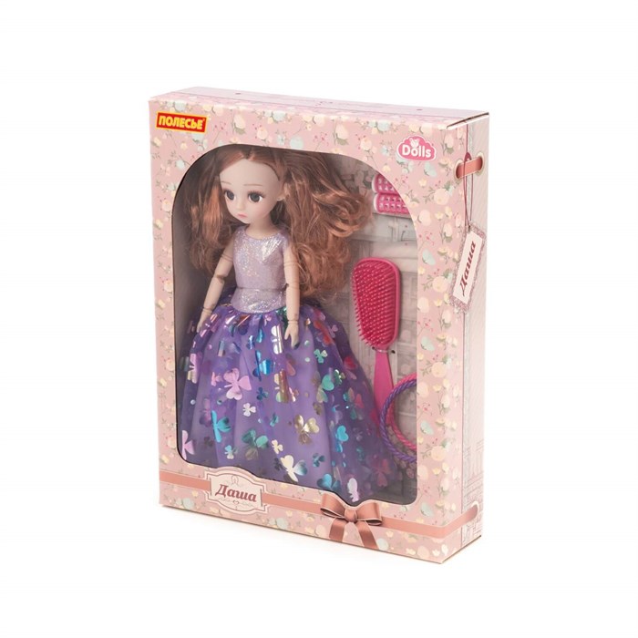 Кукла "Даша" (29 см) в нарядном платье + аксессуары (6 элементов)в кор., 02949 02949