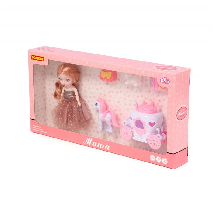 Кукла "Маша" (16 см) на балу + аксессуары (5 элементов)в кор., 03410 03410