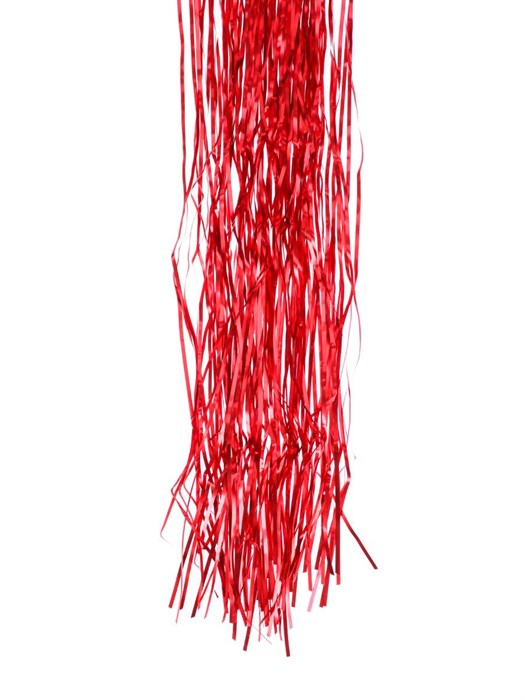 Дождик матовый красный, длина 1 м,ширина 18 см., НУ-1473 - фото 9414