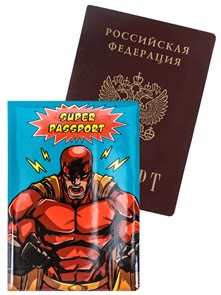 Обложка на паспорт "Superhero RED" (ПВХ),  ОП-4849