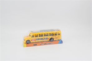 Автобус  школьный инерционный под/колпаком, Y658P