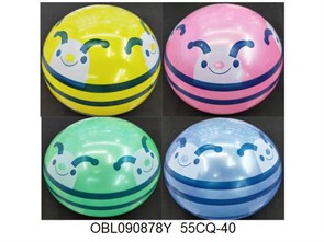 Мяч пластизоль 23 см 4 цвета (цена за пакет 10 шт), 55CQ-40