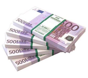 Шуточные деньги 500 евро,  9-51-0017