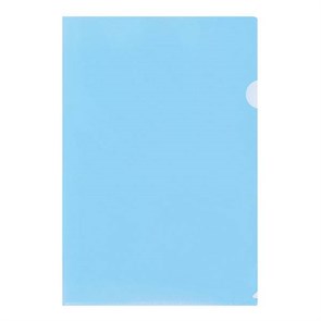 Папка-уголок INFORMAT А4, прозрачный пластик 150 мкм, синяя, PU7015B