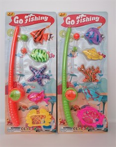 Рыбалка с рыбками 2 вида на картоне, 2105К-1