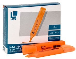 Маркер текстовый классический LITE 0,5-5 мм оранжевый /12/, FML01O