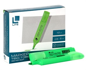 Маркер текстовый классический LITE 0,5-5 мм зеленый /12/, FML01G