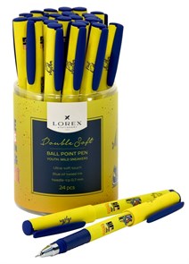 Ручка масляная LOREX YOUTH.WILD SNEAKERS Double Soft синяя, 0,7 мм., LXOPDS-YT2*