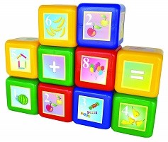 Набор Кубики Математика 10 дет. кубик 8*8*8 см., 20, 6008