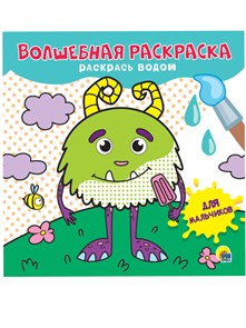 Раскраска водная волшебная 225х225х3 мм ДЛЯ МАЛЬЧИКОВ, 31028-9 978-5-378-31028-9