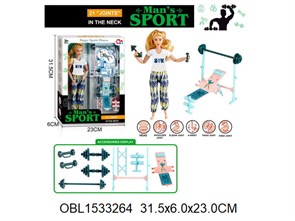 Набор игровой Кукла фитнесс 31.5*6*23 см в кор., JJ8718-1Q