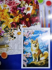 Картина по номерам на картоне 20*28,5 см "Цветущая весна", Кпн-382