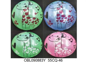 Мяч пластизоль 23 см 4 цвета (цена за пакет 10 шт), 55CQ-46