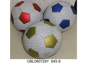 Мяч футбольный PU размер 5 330 г 2 цвета красный, золото, 645-9