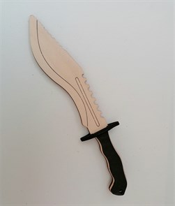 Нож КУКУРИ 25 см дерево, СИ-57