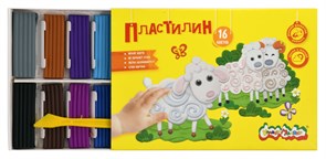 Пластилин Каляка-Маляка 16 цв. 240 г ассорти со стеком, ПКМ16 ПКМ16