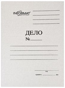 Папка-скоросшиватель ДЕЛО INFORMAT А4, белая, немелованный картон 280 г/м2, RP4028W RP4028W