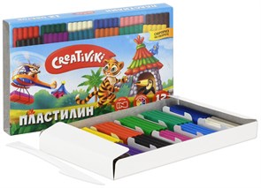 Пластилин Creativiki 12 цветов, 180 г со стеком, ПЛ12КР ПЛ12КР