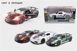 Машина метал. Гоночная 13 см звук,свет в кор., 32083 32083