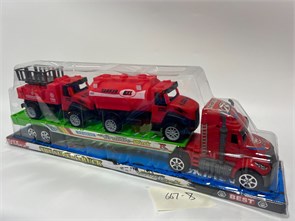 Автовоз 49 см  инерционный с двумя машинами колпак, 667-8 667-8
