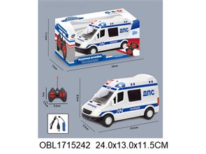 Машина Р/У ДПС свет звук в кор., QS3004A-02 QS3004A-02