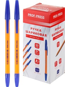 Ручка шариковая, "ПРОФИ" СИНЯЯ  d=0,7 мм, оранжевый корп, /50/, РШ-3353 РШ-3353