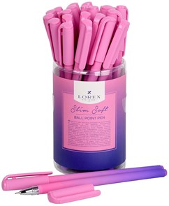 Ручка шариковая на масляной основе LOREX синяя 0,5 мм, , покрытие ultra-soft touch, LXOPSS-GR2 LXOPSS-GR2