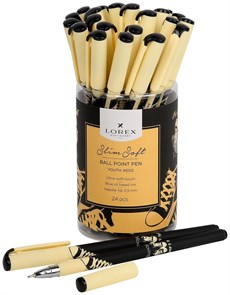 Ручка шариковая на масляной основе LOREX  синяя 0,5 мм, покрытие ultra-soft touch, /24/, LXOPSS-YT3 LXOPSS-YT3