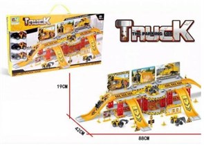 Парковка "Строители" 3-машины металл 45пр в коробке 48*27,5*5,5см., CY280-4A CY280-4A