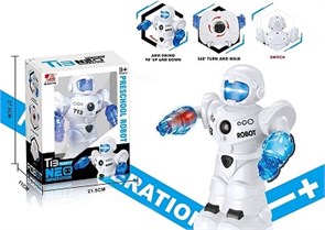 Робот 25см на батарейках с оружием звук свет в кор 28*22*11 см., 2629-T13A 2629-T13A