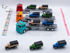 Автовоз с машинками 30 см  инерцинный в пак., K398-7A K398-7A