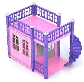 Домик для кукол "Замок Принцессы" 49*19*54 см (1 этаж) (розов), 2, 590/2