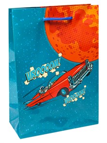 Пакет подарочный с глянцевой ламинацией 14x20x6,5 см  (MS) Путешествие по луне, ПКП-3524