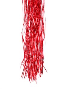 Дождик матовый красный, длина 1 м,ширина 18 см., НУ-1473