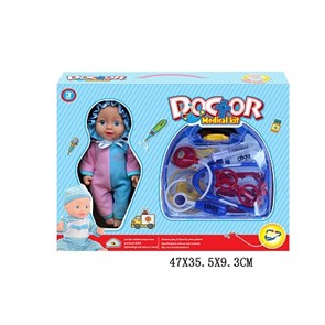 Набор доктора с куклой в кор., 505-2
